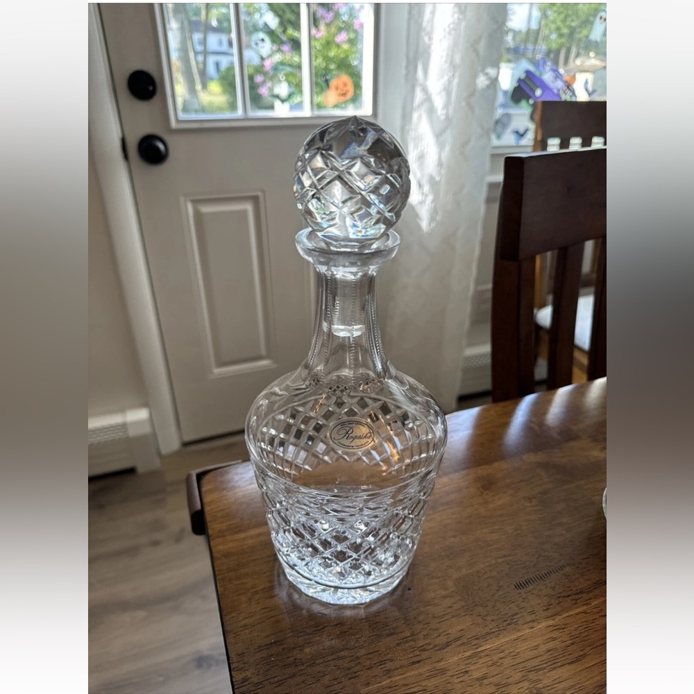 Rogaska Clear Crystal Decanter with Faceted Stopper